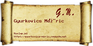 Gyurkovics Móric névjegykártya